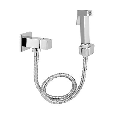 Ducha Higiênica Metal Quadrada  1/4 de volta Completa para Banheiro