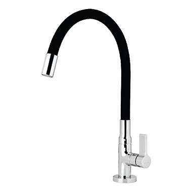 Torneira Tubo Flexível Silicone Preta 1/4 de volta para Cozinha