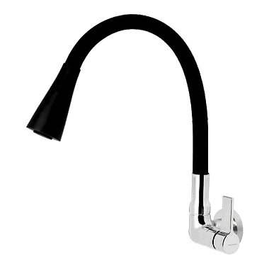 Torneira Tubo Flexível Silicone 2 Jatos Preta 1/4 de volta para Cozinha
