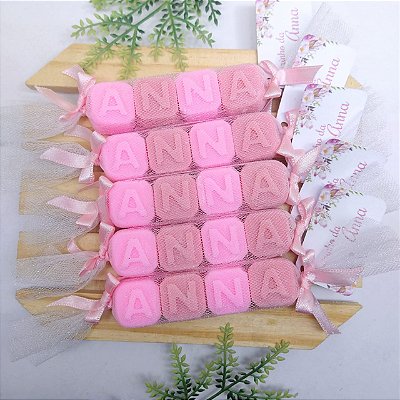 DUPLICADO - Lembrancinha de Chá de Bebê Sabonete de Letrinhas com 4 Itens