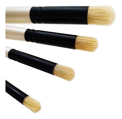 Kit Pincel Pituá Stencil Luz Seca Keramik 757 Tam 0 2 4 6
