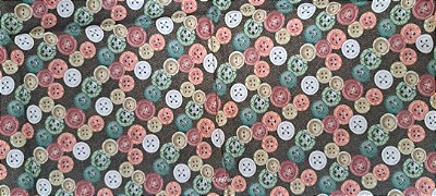 Botões Coloridos. Digital 100%Alg. (50x150cm)