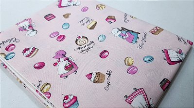 Sunbonnet Cupcake. Algodão Japonês. JT0032 (49x55cm)