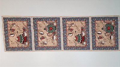 Café. Jogo Americano - Painel Faça Você Mesmo. Tecido Digital 100%Algodão