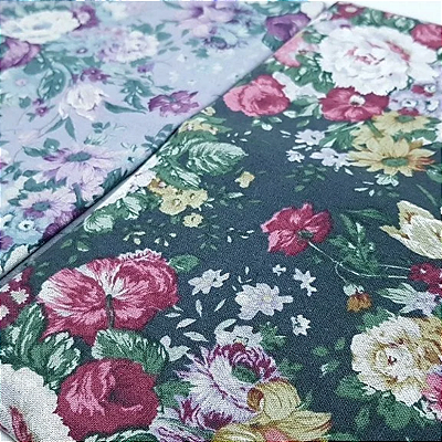 Flowers Vintage LiVd. Alg+Linho Japonês. JF0016 (50x110cm)