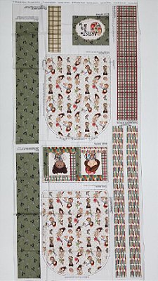 Mochila Artes - Painel Faça Você Mesmo. Tecido Digital 100%Algodão