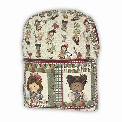 Mochila Artes - Painel Tricoline Digital - Fuxicos e Fricotes DIY