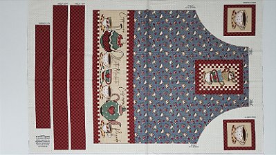 Avental.Café - Painel Faça Você Mesmo. Tecido Digital 100%Algodão