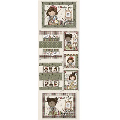 Necessaire Artes - Painel Faça Você Mesmo. Tecido Digital 100%Algodão