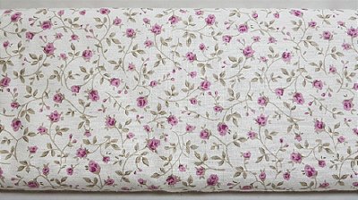 Little Pink Flower. Linho+Algodão.Ibira  (49x140cm)