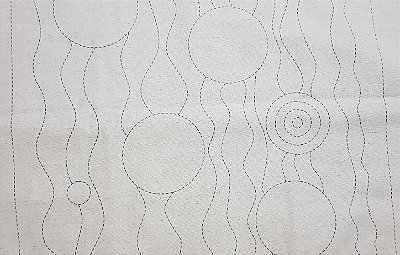 Risco Sashiko Balls. Tec.Linho Nac..