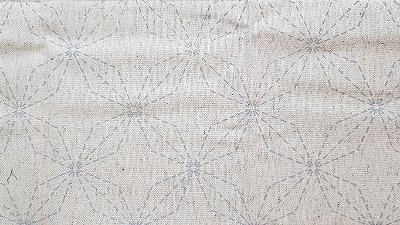 Risco Sashiko Estrelas. Tec.Linho Nac.