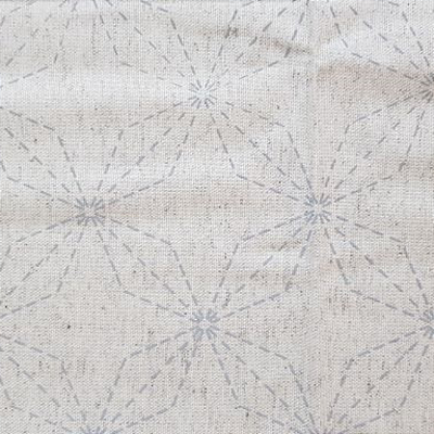 Risco Sashiko Estrelas para Bordar Tecido Linho Nacional