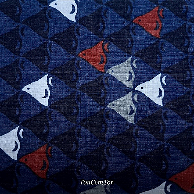 Blue Fish. 100%Alg.Japonês. (50x55cm)