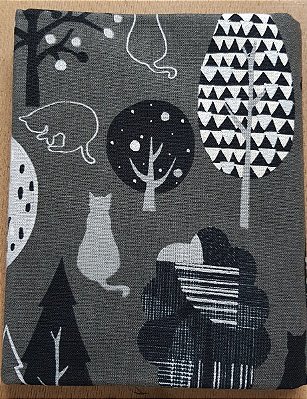 Cat in trees. Linho+Alg.Japonês. (50x55cm)