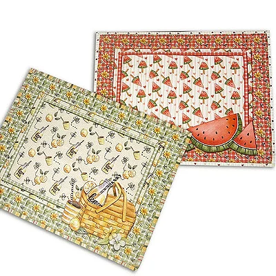 Picnic. Jogo Americano (04pç) - Painel Tricoline Digital - Fuxicos e Fricotes DIY