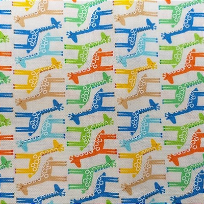 Giraffes. Tricoline 100% Algodão Japonês (62x55cm)