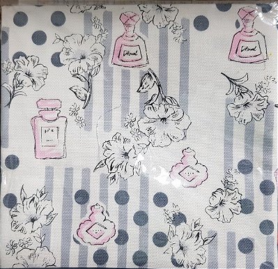 Fragrancy Flower. Alg+Linho Jap.  (50x55cm)