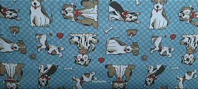 Tecidos dogs.100%Alg.