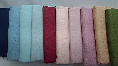 Linho Liso colorido. (50x150cm)