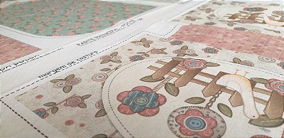 Bolsa Vila de Amor - Painel Faça Você Mesmo. Tecido Digital 100%Algodão