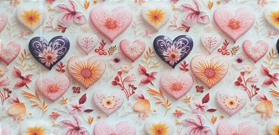 Corações e flores100%Alg.Dig. (50x75)