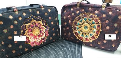 Bolsa Mandala Estrela - Painel Faça Você Mesmo. Tecido Digital 100%Algodão