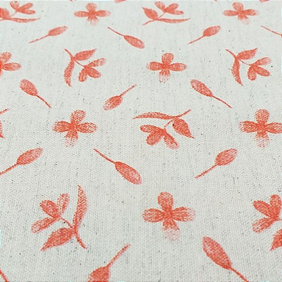 Flores - Linho Misto - Costura Criativa - 50x150cm
