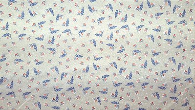 Raminhos de Frutas Vermelhas . Linho+Algodão (50x150cm)