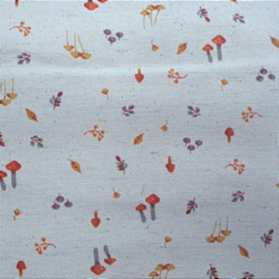 Cogumelo - Linho Misto - Costura Criativa - 50x150cm
