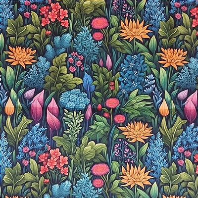 Flor Psico NT4137. Tricoline Digital 100% Alg.Rb (49x75cm)