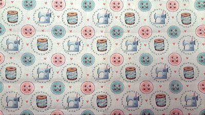 Botões. Digital 100%Alg. 50x150cm, ND4151