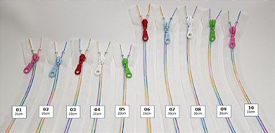 Zíper Transparente/Colorido. Mother Land. AA023