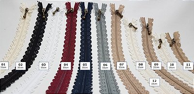 Zíper com Renda. AA025