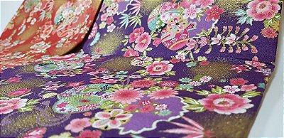 Flowers-06. Tecido Japonês 100% Algodão (50x55cm)