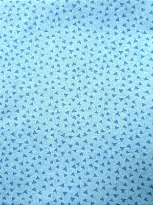 Triângulos Azul Claro. Tricoline 100%Algodão (50x150)