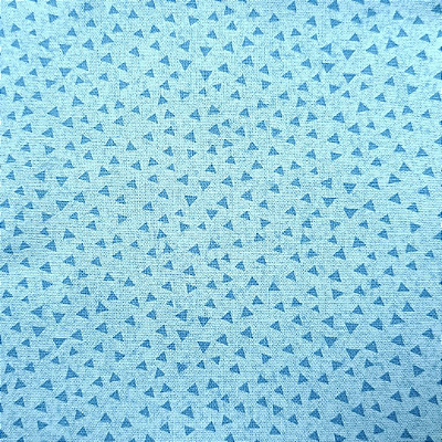 Triângulos Azul Claro. Tricoline 100%Algodão (50x150)