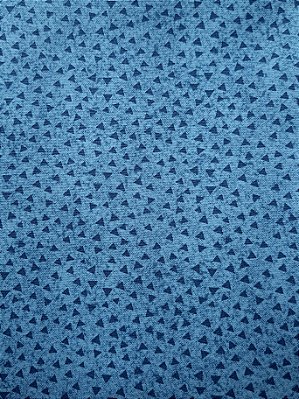 Triângulos Azul Petróleo. Tricoline 100%Algodão (50x150)