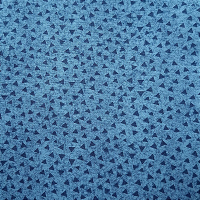 Triângulos Azul Petróleo. Tricoline 100%Algodão (50x150)