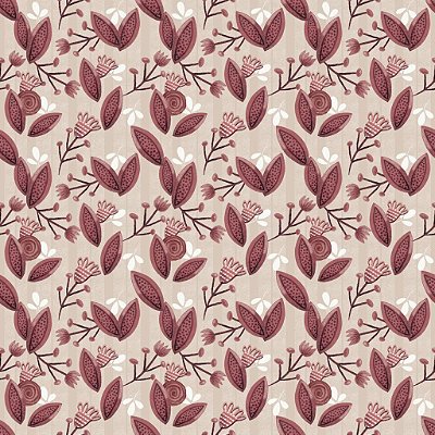 Coleção Merlot. Folha Vinho. Fux Tec.Digital 100% Algodão 50x150cm