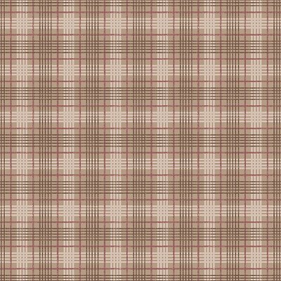 Coleção Merlot. Xadrez Bege. Fux Tec.Digital 100% Algodão 50x150cm