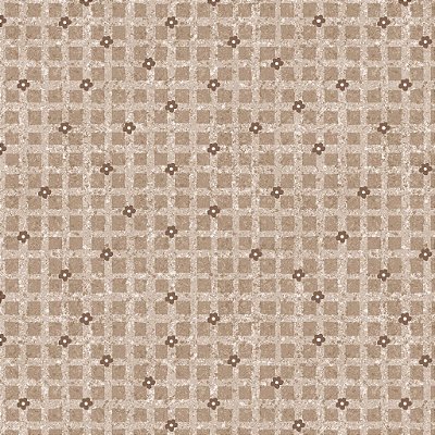 Coleção Merlot. Xadrez Flor Bege. Fux Tec.Digital 100% Algodão 50x150cm