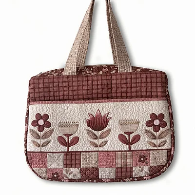 Bolsa Merlot -Painel Tecido Tricoline-Fuxicos e Fricotes - DIY 2 pçs.