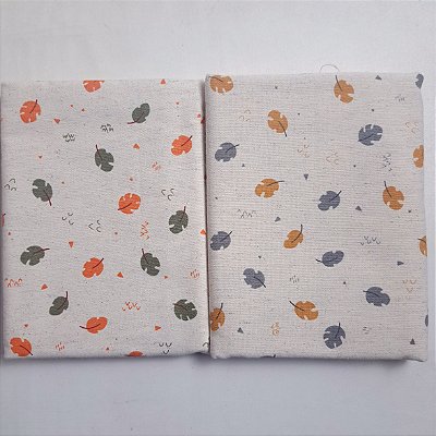 Folhas de Outono - Linho Misto - Costura Criativa - 50x150cm