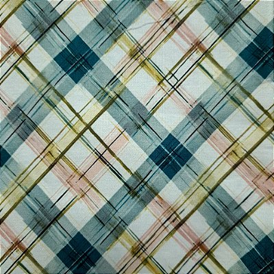 Botânico Tartan - Tecido Tricoline Digital (50x150)
