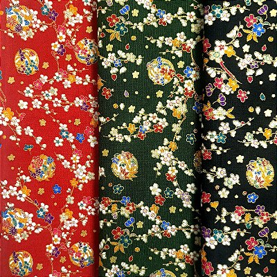 Sakura Bouquet. 100% Alg.Japonês. Douradinho (49x55cm)