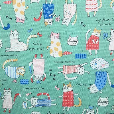 Modern Cat. Tricoline 100% Alg.Encorpado Japonês(49x55cm)