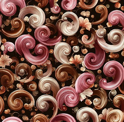 Tecido Digital - Old Pink Caracóis 50x150