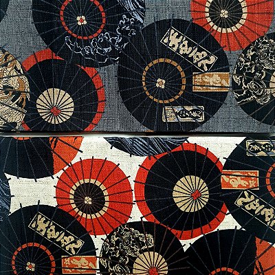 Traditional Japan Umbrella. 100% Algodão Japonês Encorpado. 50x110cm