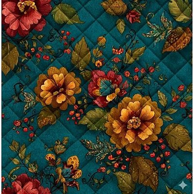 Flor Pinho. Tecido Matelassado Fab. 50x140.